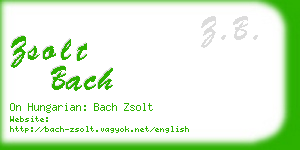 zsolt bach business card